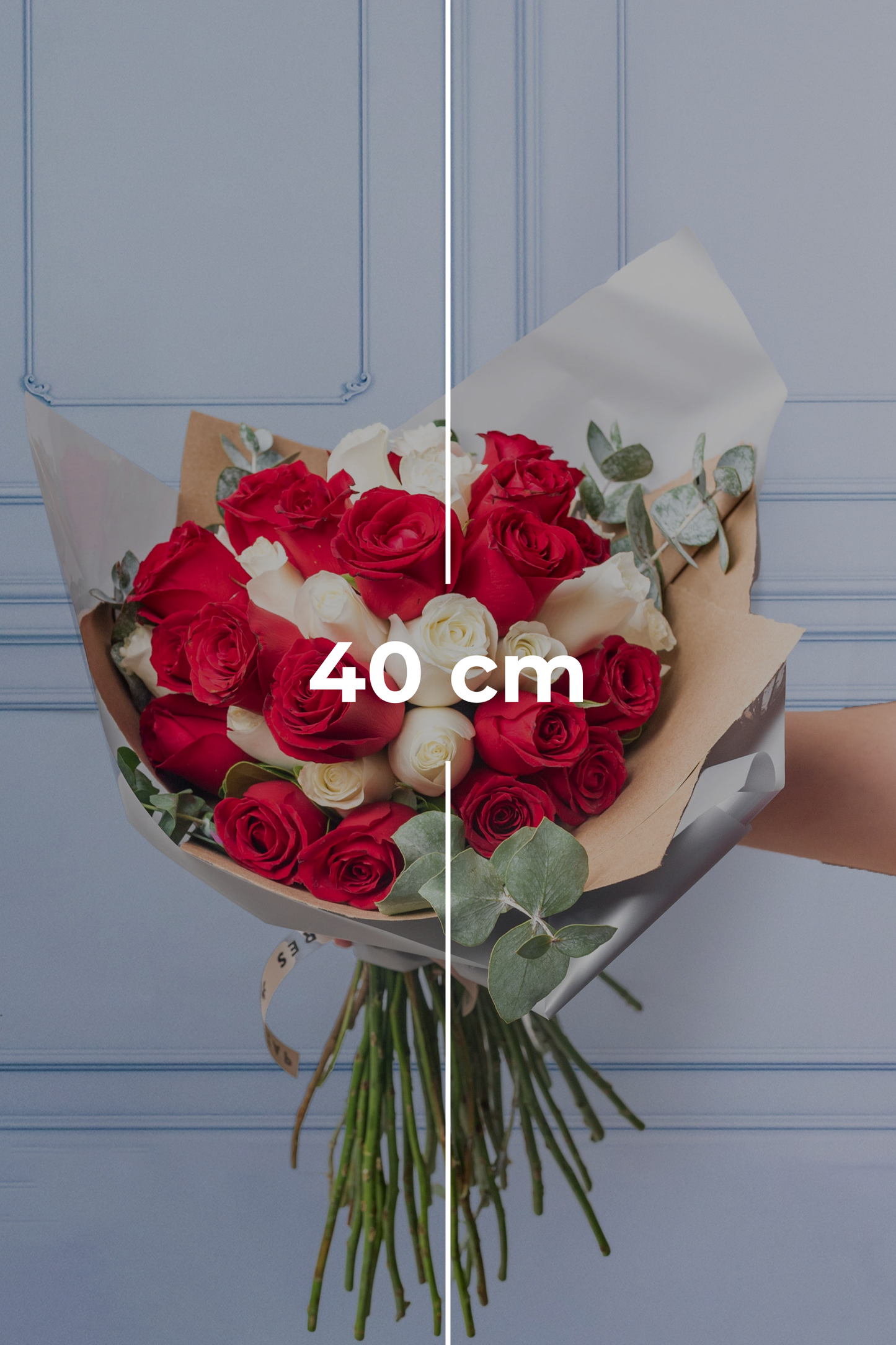 Ramo Buchón SV - 50 Rosas Roja y Blanca