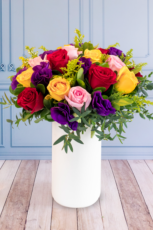 Trópico - Rosa Roja, Amarilla, Clarita y Lisianthus